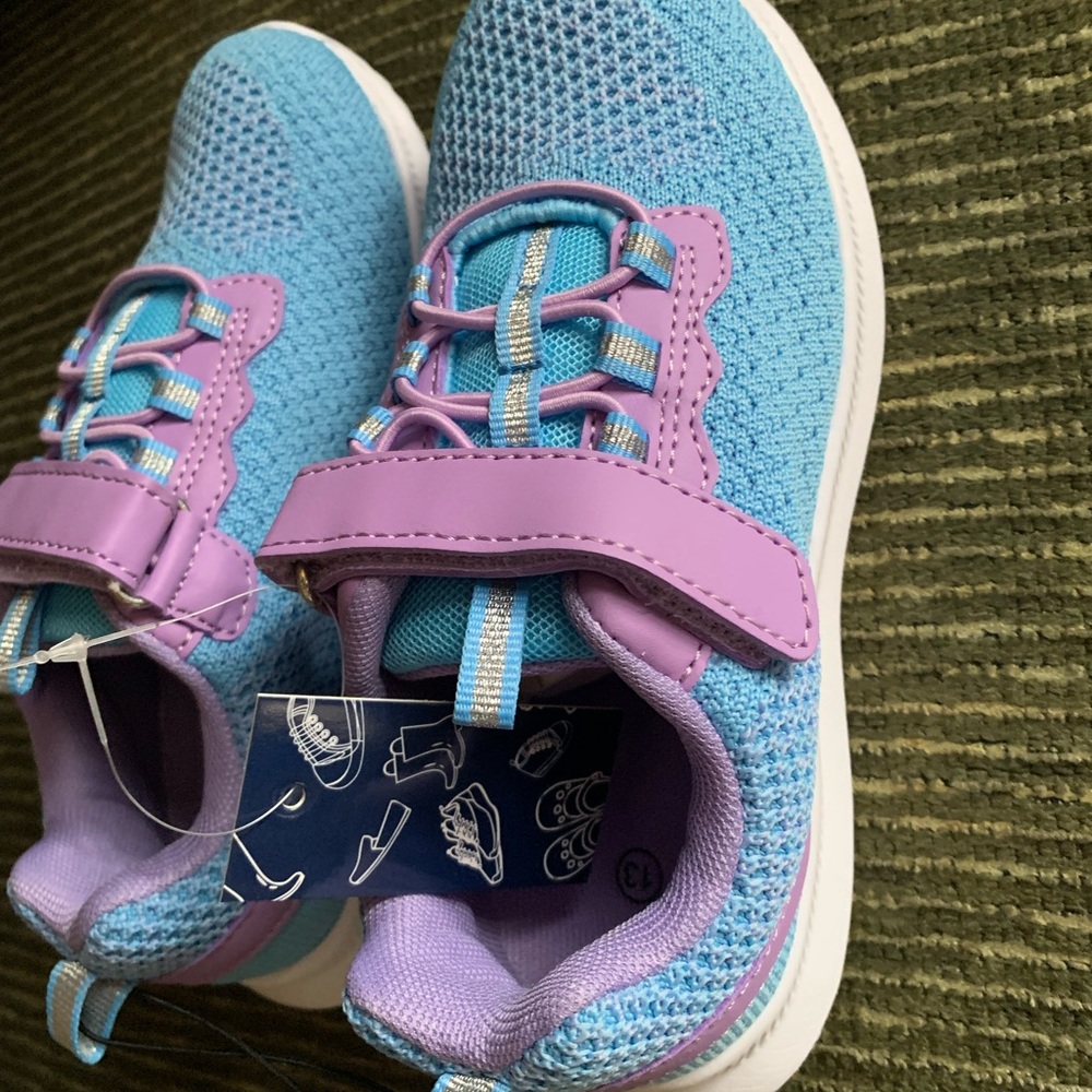 Kids Blue and Purple Sneakers